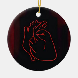 Heart ceramic ornament