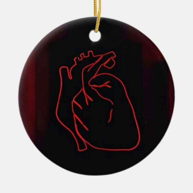 Heart  ceramic ornament (Front)