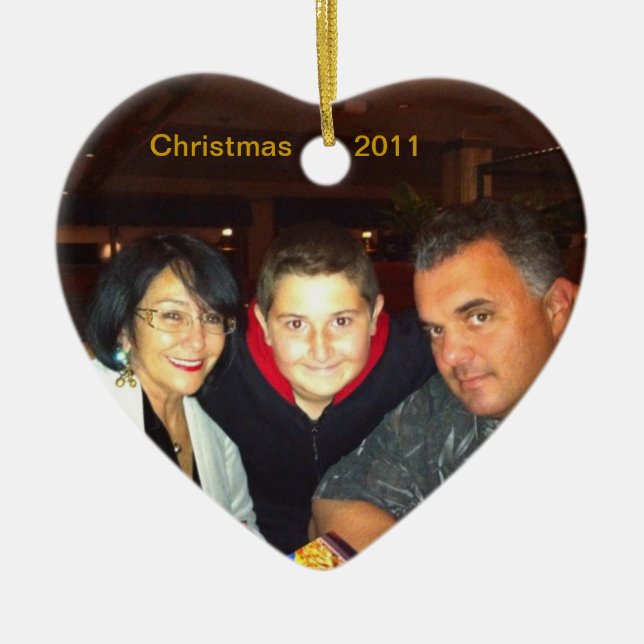 heart ceramic ornament (Front)