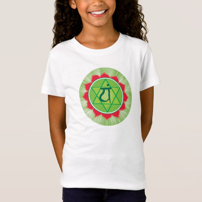 Heart Chakra Anahata Girls'Cap Sleeve T-Shirt (Front)