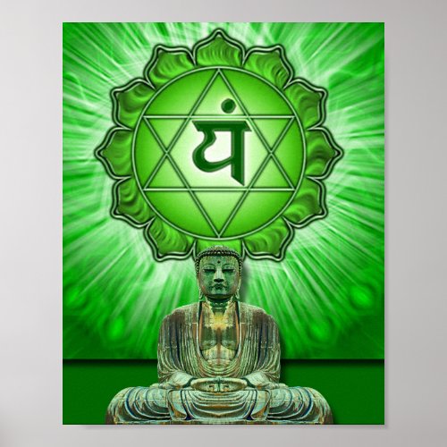 Heart chakra  Buddha Poster