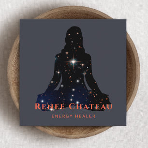 Heart Chakra, Energy Healer Square Business Card