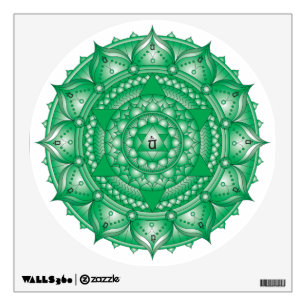 Heart Chakra Green Mandala Wall Decal
