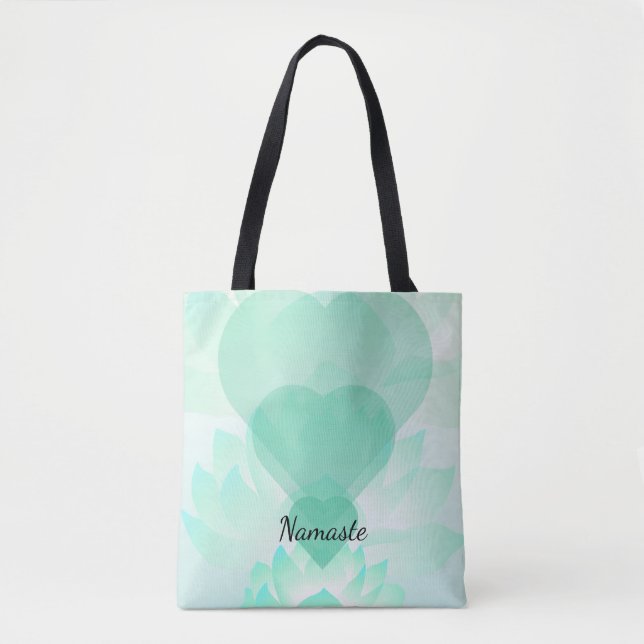 Heart Chakra Lotus Namaste Tote 2 Bag (Front)