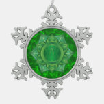 Heart Chakra Pewter Snowflake Ornament at Zazzle