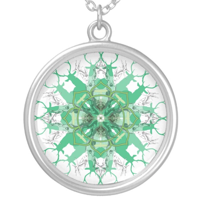 Heart Chakra Silver Plated Necklace (Front)