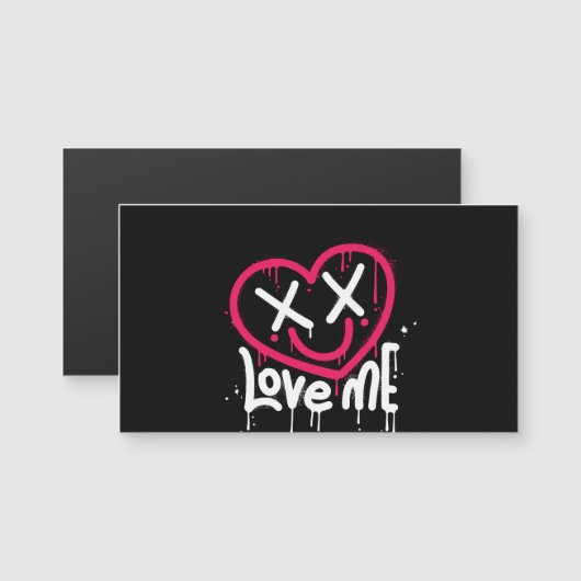 heart character with dead eyes and smile sprayed (Front/Back)