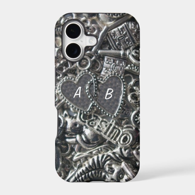 Heart charms iphone case (Back)