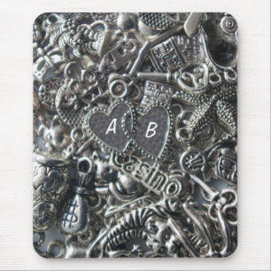 Heart charms mouse pad