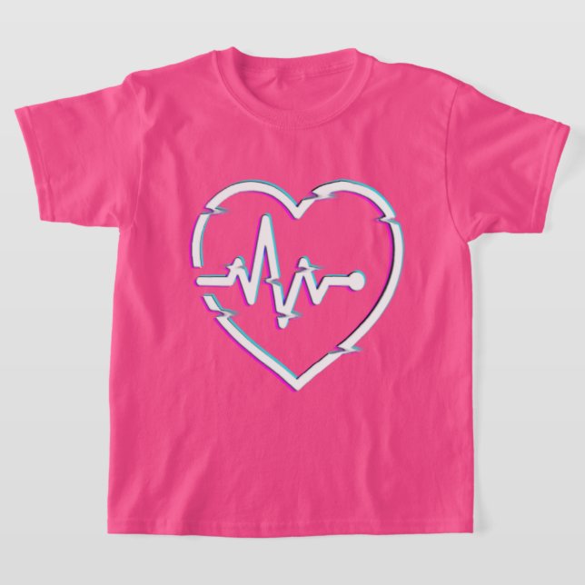 Heart Check Kids' Basic T-Shirt (Laydown)