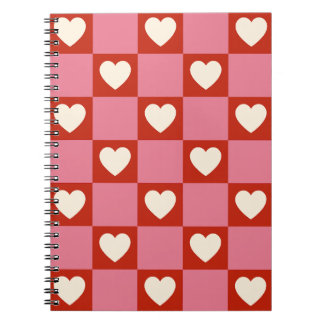 Heart Checker Pattern Notebook