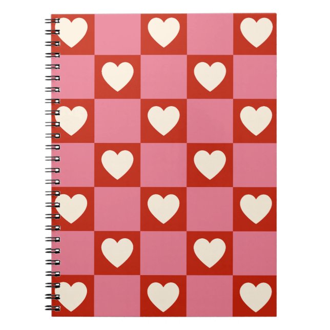 Heart Checker Pattern Notebook (Front)