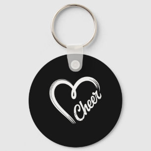 Heart Cheer Cheerleading Cheerleader Keychain