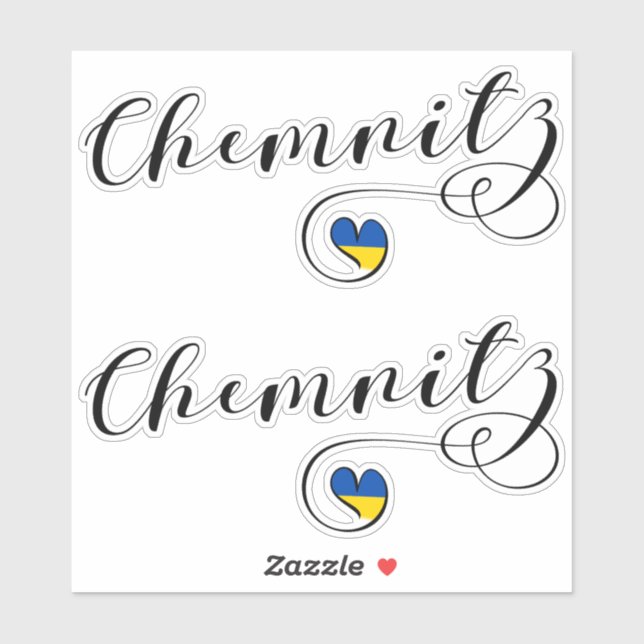 Heart Chemnitz, I Love Chemnitz, Germany Sticker (Sheet)