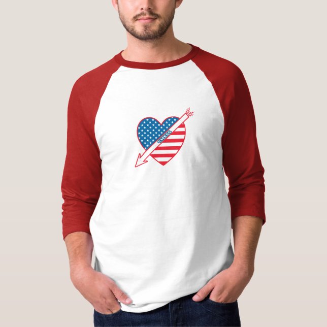 Heart Chess Patriot T-Shirt (Front)