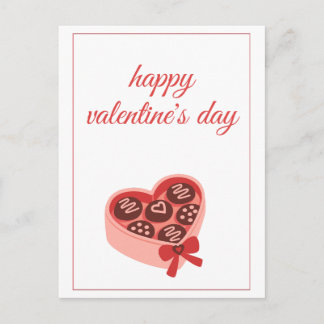 Heart Chocolate Box Sweet Valentine’s Day Holiday Postcard