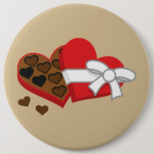 Heart Chocolate Gift Box - Valentine's Day Button
