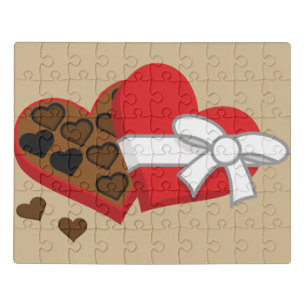 Heart Chocolate Gift Box - Valentine's Day Jigsaw Puzzle