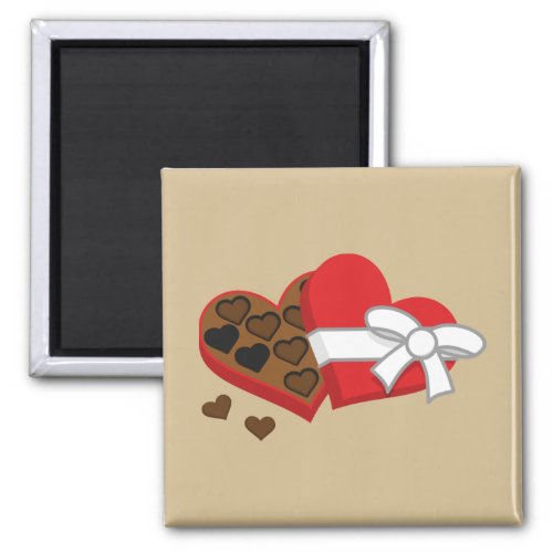 Heart Chocolate Gift Box _ Valentines Day Magnet