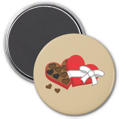 Heart Chocolate Gift Box _ Valentines Day Magnet