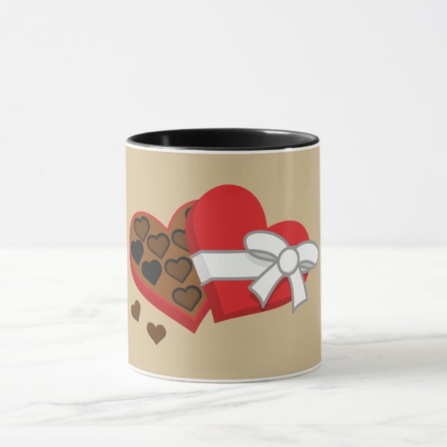 Heart Chocolate Gift Box - Valentine's Day Mug (Center)