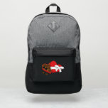 Heart Chocolate Gift Box - Valentine's Day Port Authority® Backpack<br><div class="desc">An illustration of a cute red heart chocolate gift box with white ribbon. Which chocolate do you love to eat, is it dark or milk chocolate? Eating dark chocolate is good for the health. A box of chocolate is a good gift idea for lovers, showing love and care to your...</div>