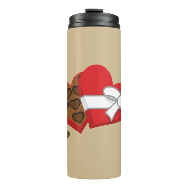 Heart Chocolate Gift Box - Valentine's Day Thermal Tumbler (Front)