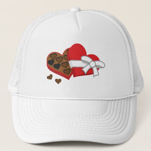 Heart Chocolate Gift Box _ Valentines Day Trucker Hat