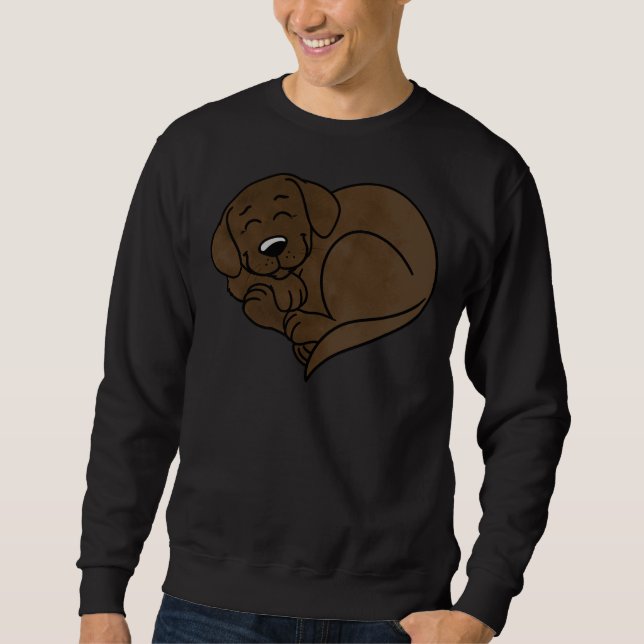 Heart Chocolate Lab Sweatshirt (Front)