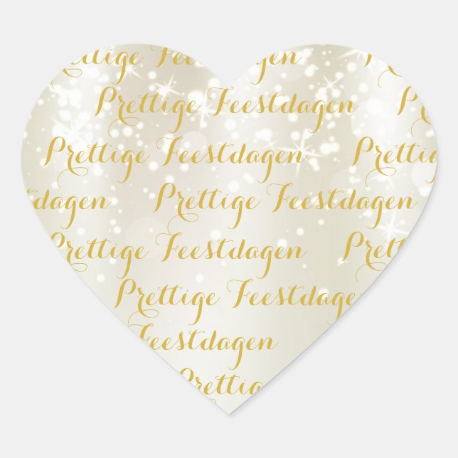 Heart Christmas text stickers "Happy holidays" (Front)