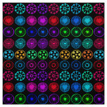 Heart Circles | Multicolored Shapes Fabric