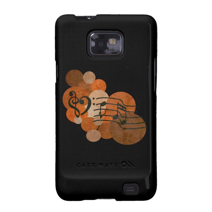 heart clefs musical notes orange polka dots samsung galaxy s covers