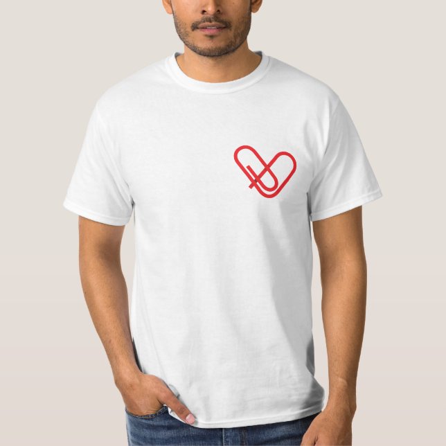 Heart Clip on Men's T-Shirt (Front)