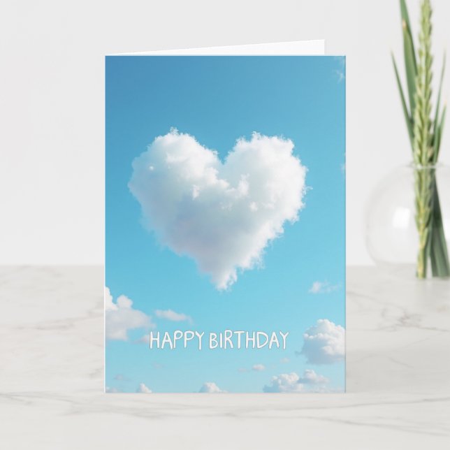 Heart Cloud Birthday Card (Front)