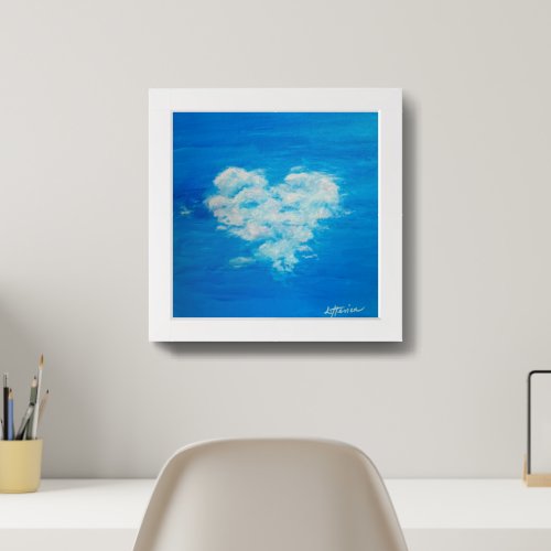 Heart Cloud Framed Art