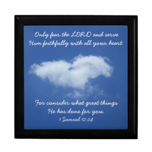 Heart cloud gift box with Scripture from 1 Samuel
