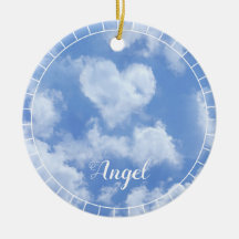 Heart Cloud Sky Cute Modern Blue Custom Wedding