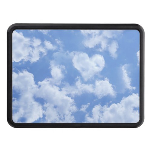 Heart Cloud Sky Cute Modern Lovely Light Blue Girl Hitch Cover