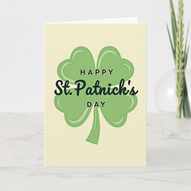 Heart Clover Happy Day Card (Front)