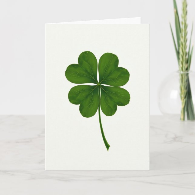 Heart Clover Luck Art Card (Front)
