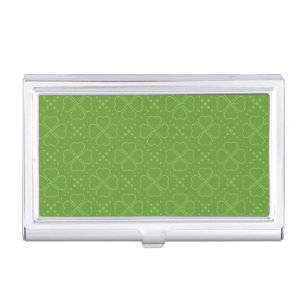 Heart Clover Pattern Business Card Case