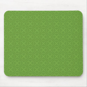 Heart Clover Pattern Mouse Pad