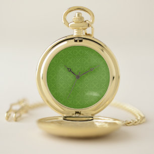 Heart Clover Pattern Pocket Watch