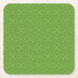 Heart Clover Pattern Square Paper Coaster