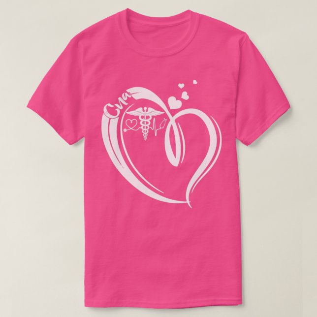 Heart CNA Nurse T-Shirt (Design Front)