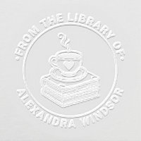 Heart Coffee Cup on Book Stack Library Book Name