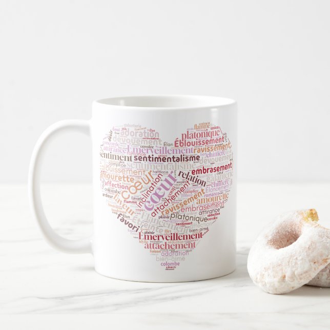heart coffee mug (With Donut)