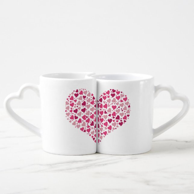 Heart Coffee Mug Set (Back Nesting)