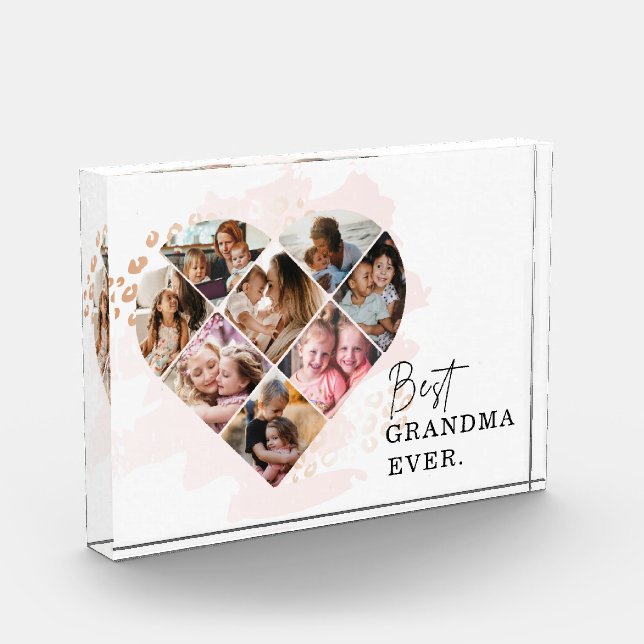 Heart Collage Acrylic Award (Left)