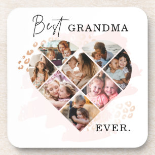 Heart Collage Beverage Coaster